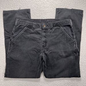 Carhartt Carpenter Pants Men’s 35x31 Black Twill Utility Work Relaxed Workwear